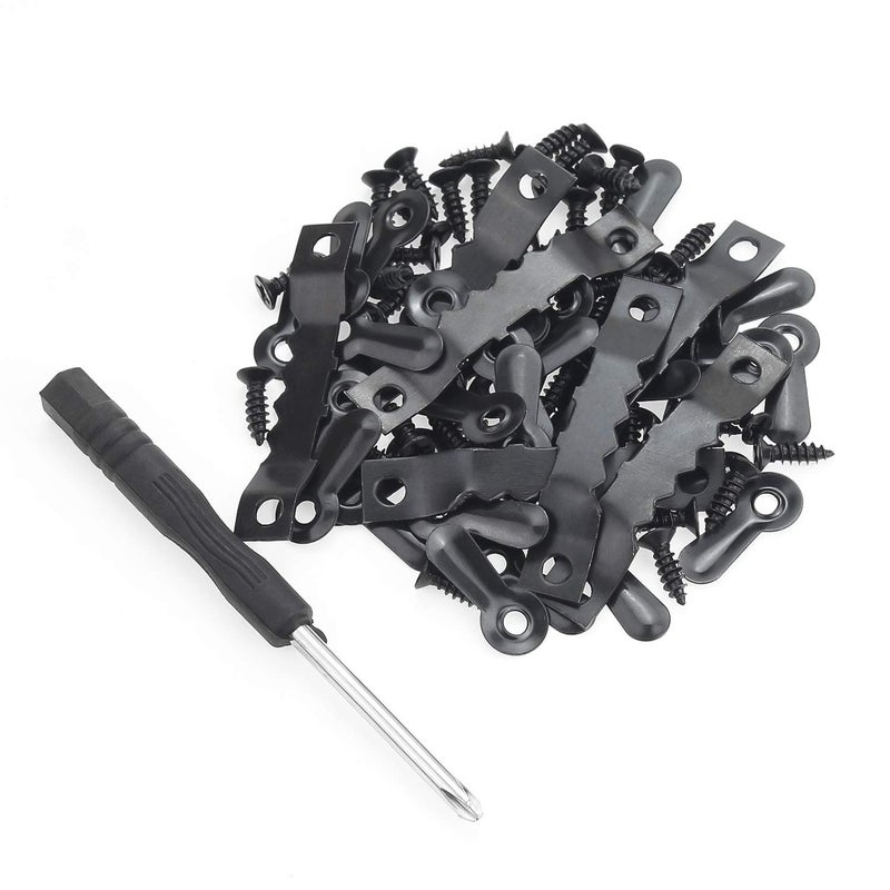 Powlankou 200 Piece Picture Hanger Kit, Including 100 Sawtooth Picture Frame Hangers and 100 Frame Turn Buttons with Screws - Image 4